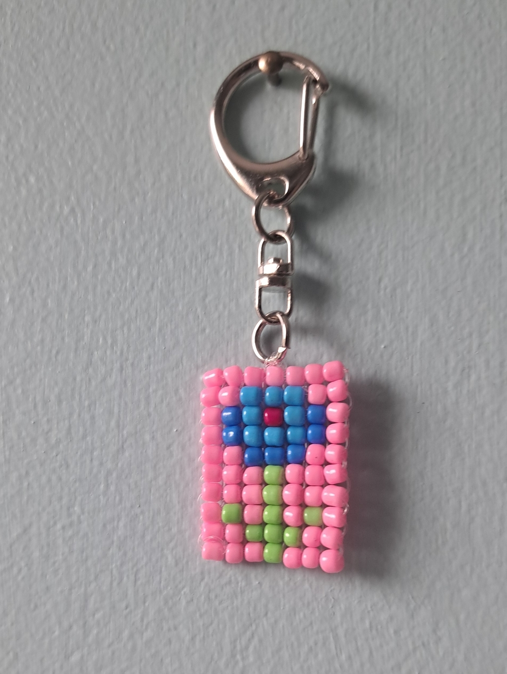 Handmade Beaded Flower Keychain
